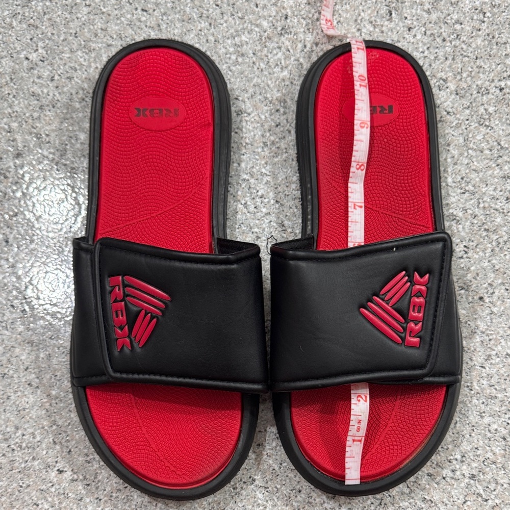RBX Black and Red Comfort Slides